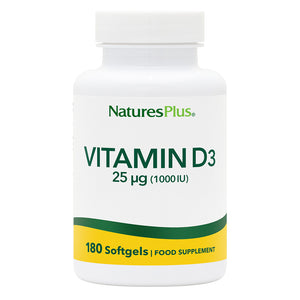 Frontal product image of Vitamin D3 1000 IU Softgels containing Vitamin D3 1000 IU Softgels