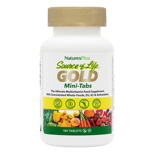 Frontal product image of Source of Life® GOLD Multivitamin Mini-Tabs containing Source of Life® GOLD Multivitamin Mini-Tabs