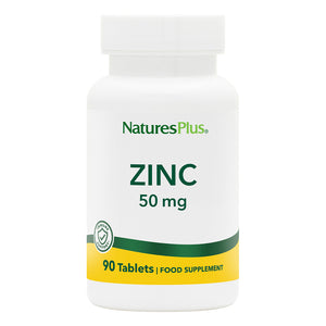 Frontal product image of Zinc 50 mg Tablets containing 90 Count