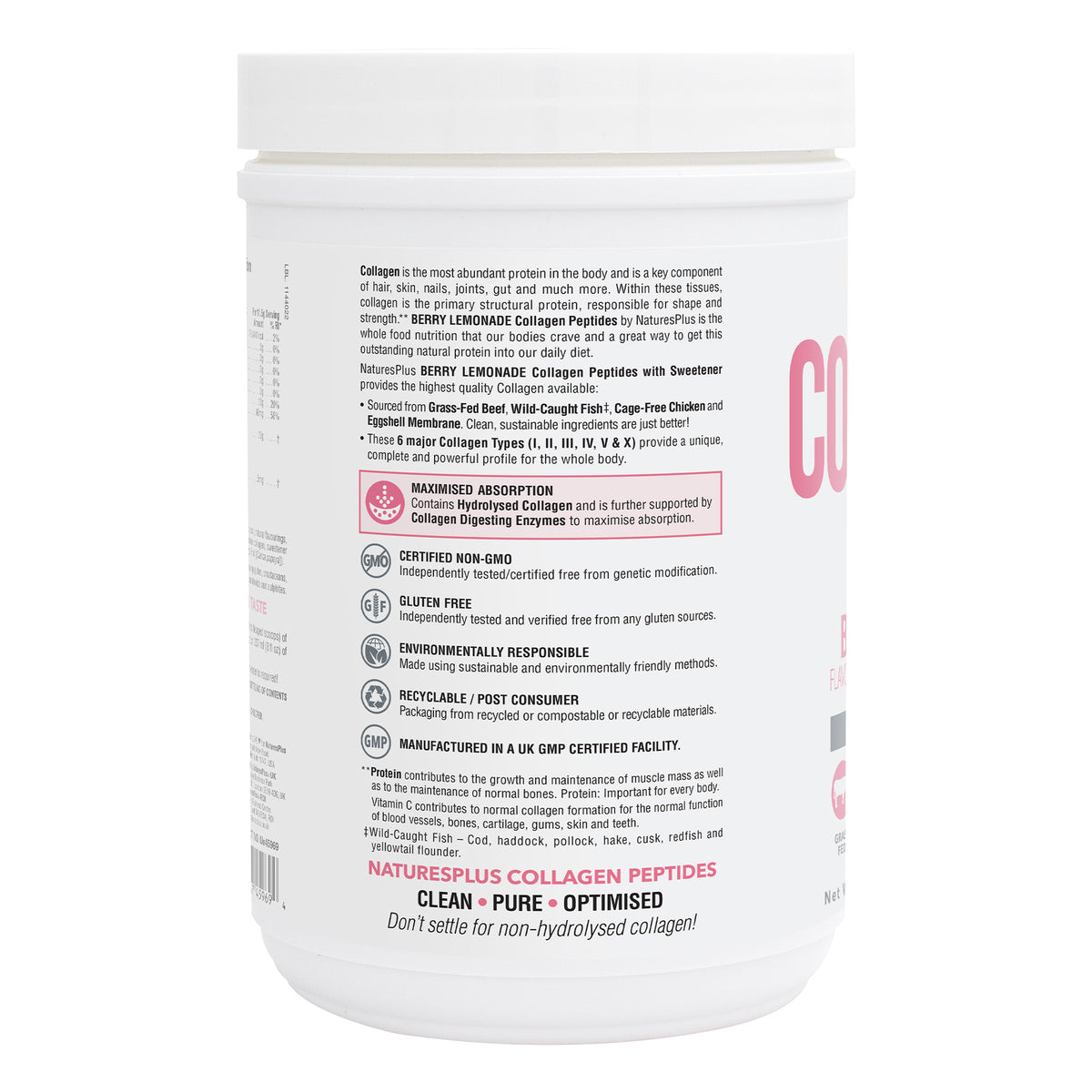 product image of Collagen Peptides Berry Lemonade containing Collagen Peptides Berry Lemonade