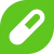 daily dose icon white pill on the green background