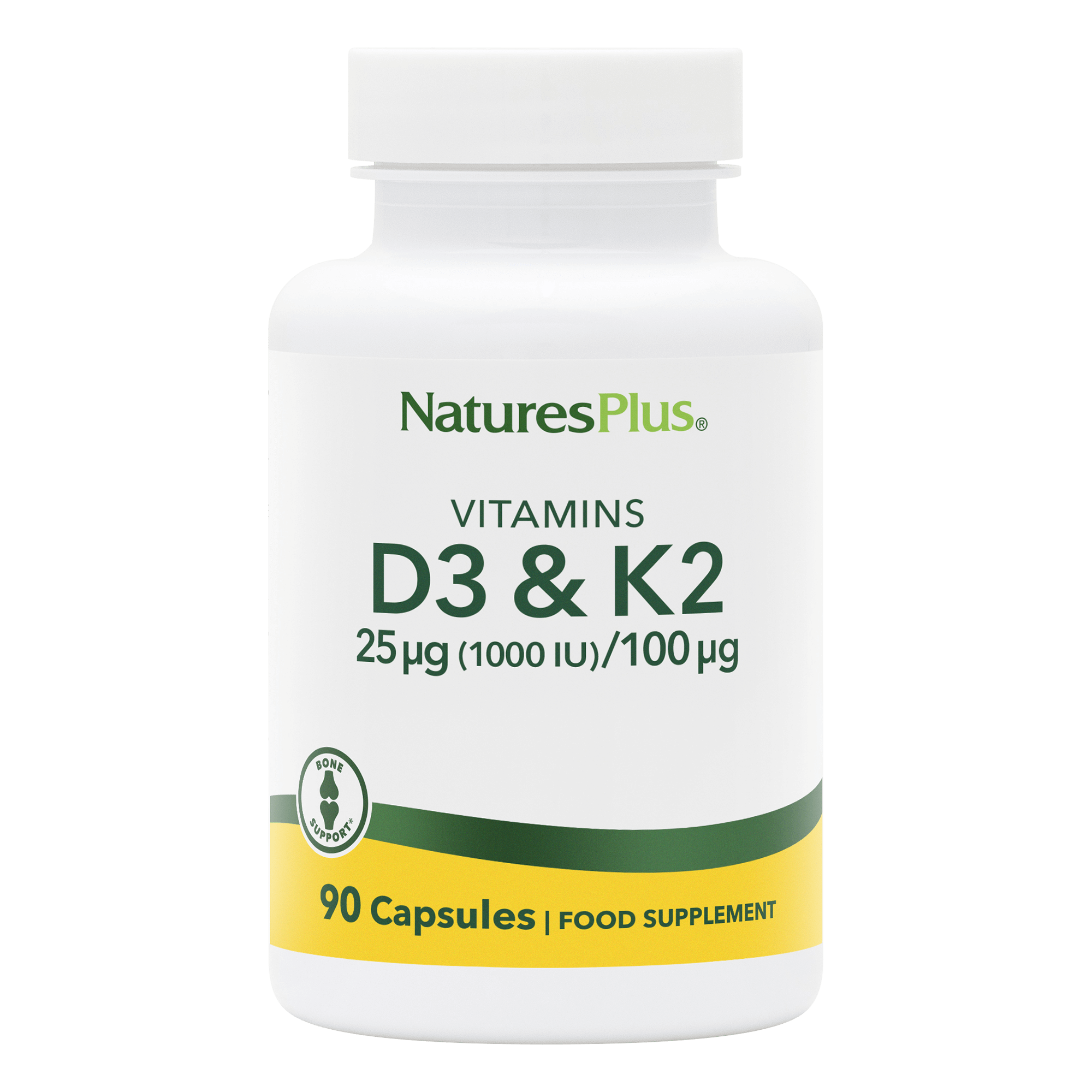 Vitamin D3 1000 IU/Vitamin K2 100 mcg Capsules