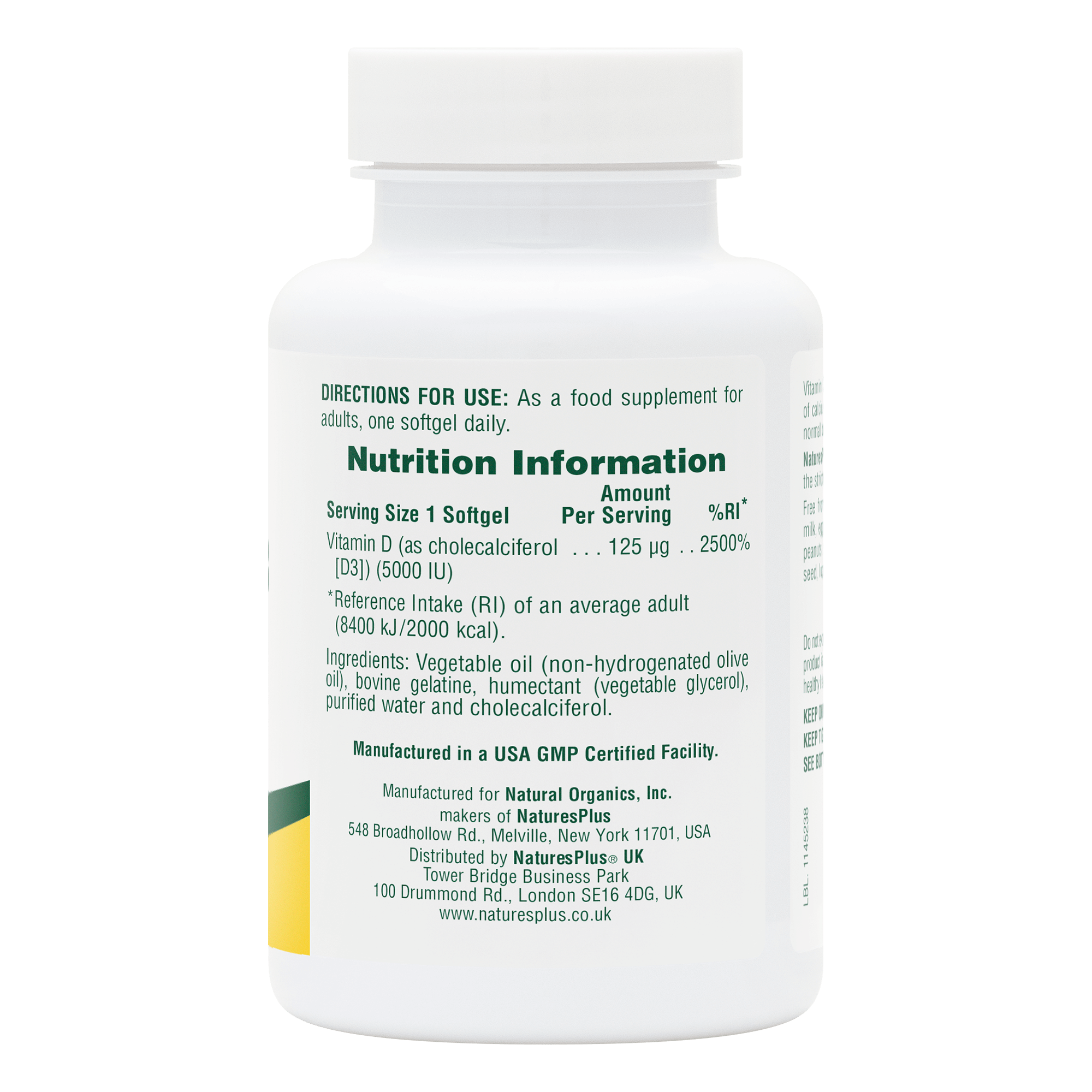 Vitamin D3 5000 IU Softgels
