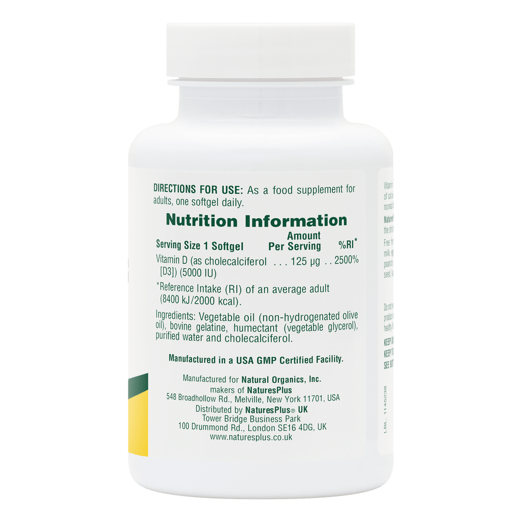 Vitamin D3 5000 IU Softgels