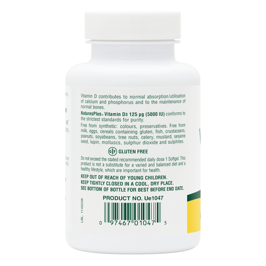 Vitamin D3 5000 IU Softgels