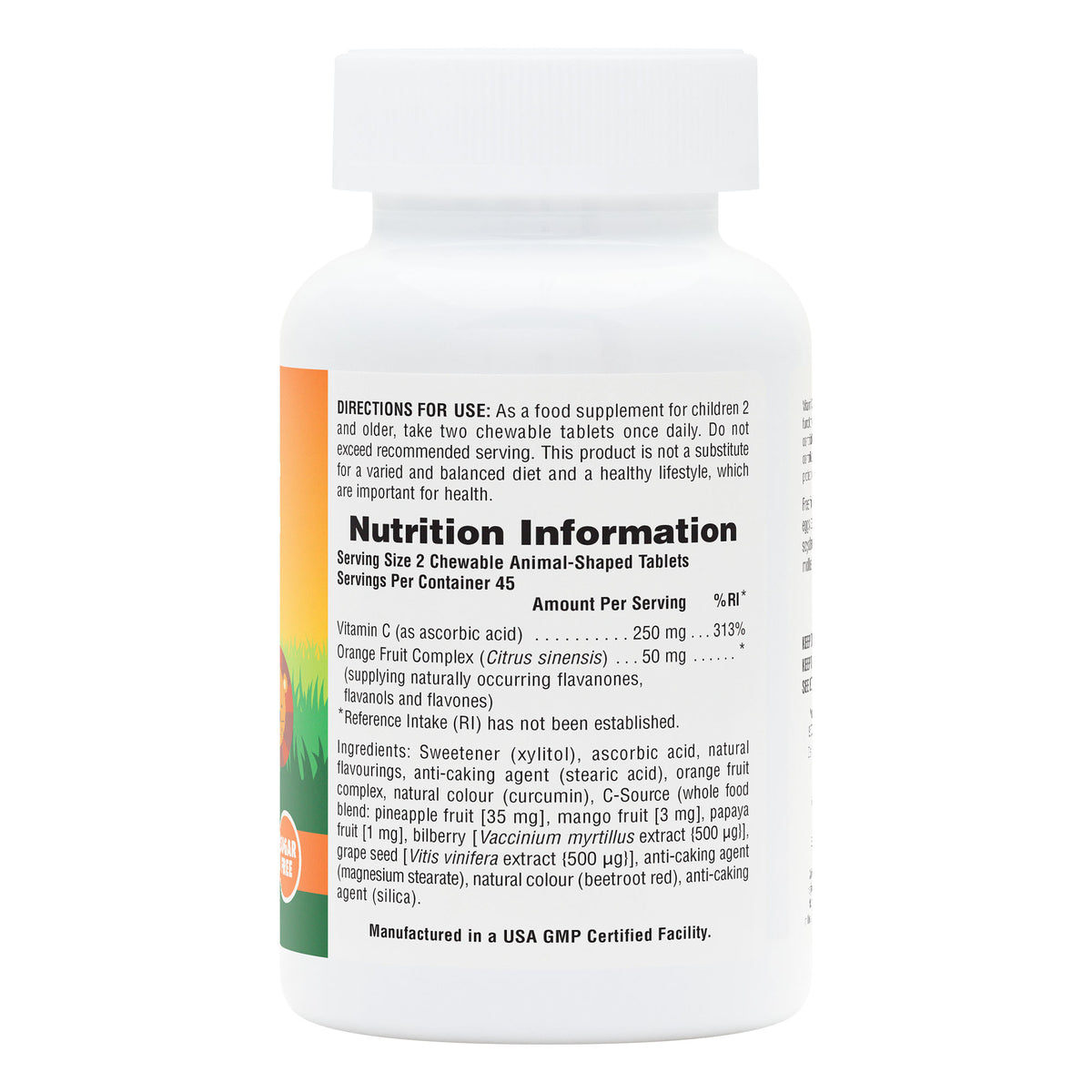product image of Animal Parade® Sugar-Free Vitamin C Children's Chewables containing Animal Parade® Sugar-Free Vitamin C Children's Chewables