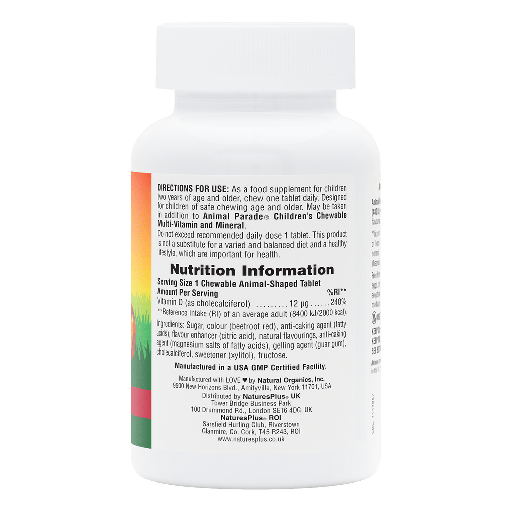 Animal Parade® Vitamin D3 480 IU Children's Chewables