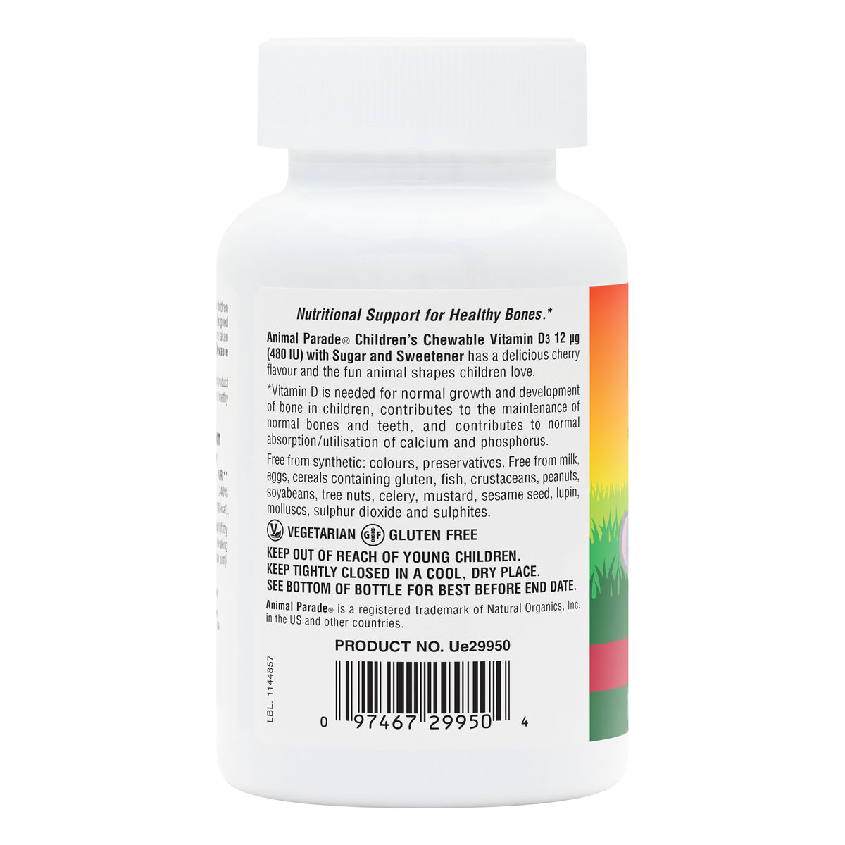 product image of Animal Parade® Vitamin D3 480 IU Children's Chewables containing Animal Parade® Vitamin D3 480 IU Children's Chewables