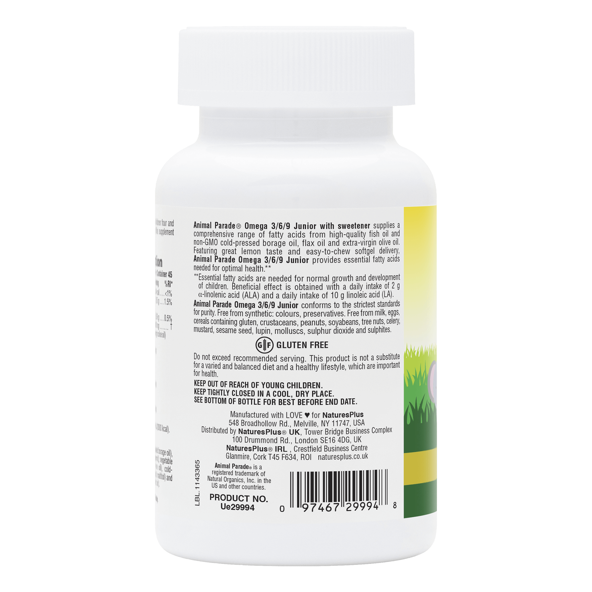 Animal Parade® Omega 3/6/9 Junior Softgels