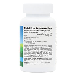 First side product image of Animal Parade® Calcium Children's Chewables containing Animal Parade® Calcium Children's Chewables