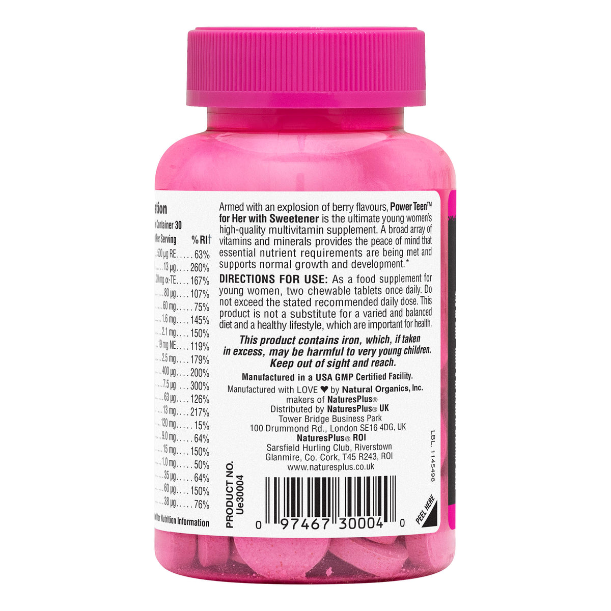 product image of Source of Life® POWER TEEN® For Her Chewables containing 60 Count