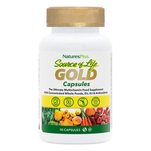 Frontal product image of Source of Life® GOLD Multivitamin Capsules containing Source of Life® GOLD Multivitamin Capsules