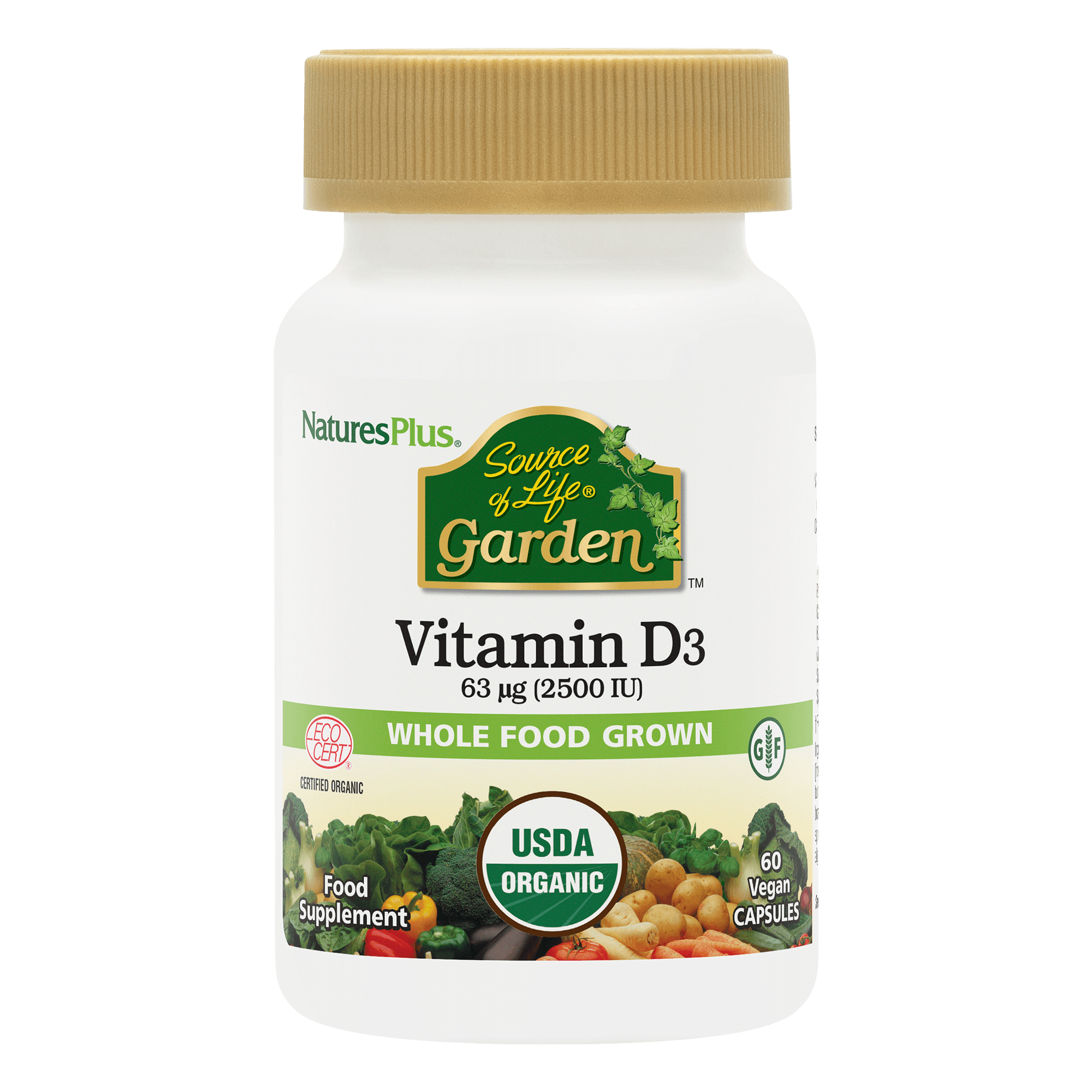 Source of Life Garden Vitamin D3 2500IU Capsules