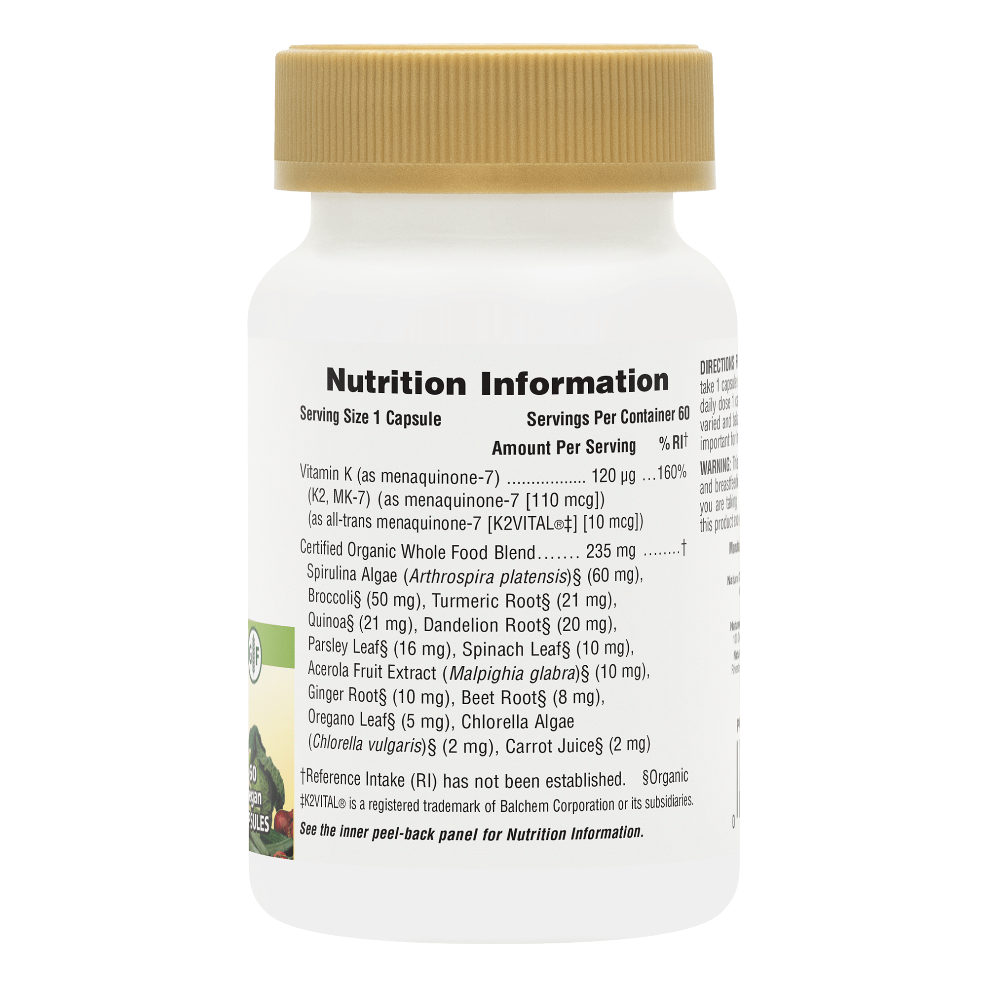 Source of Life® Garden Vitamin K2 120 mcg Capsules