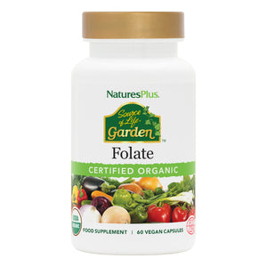 Frontal product image of Source of Life® Garden Folate Capsules containing Source of Life® Garden Folate Capsules