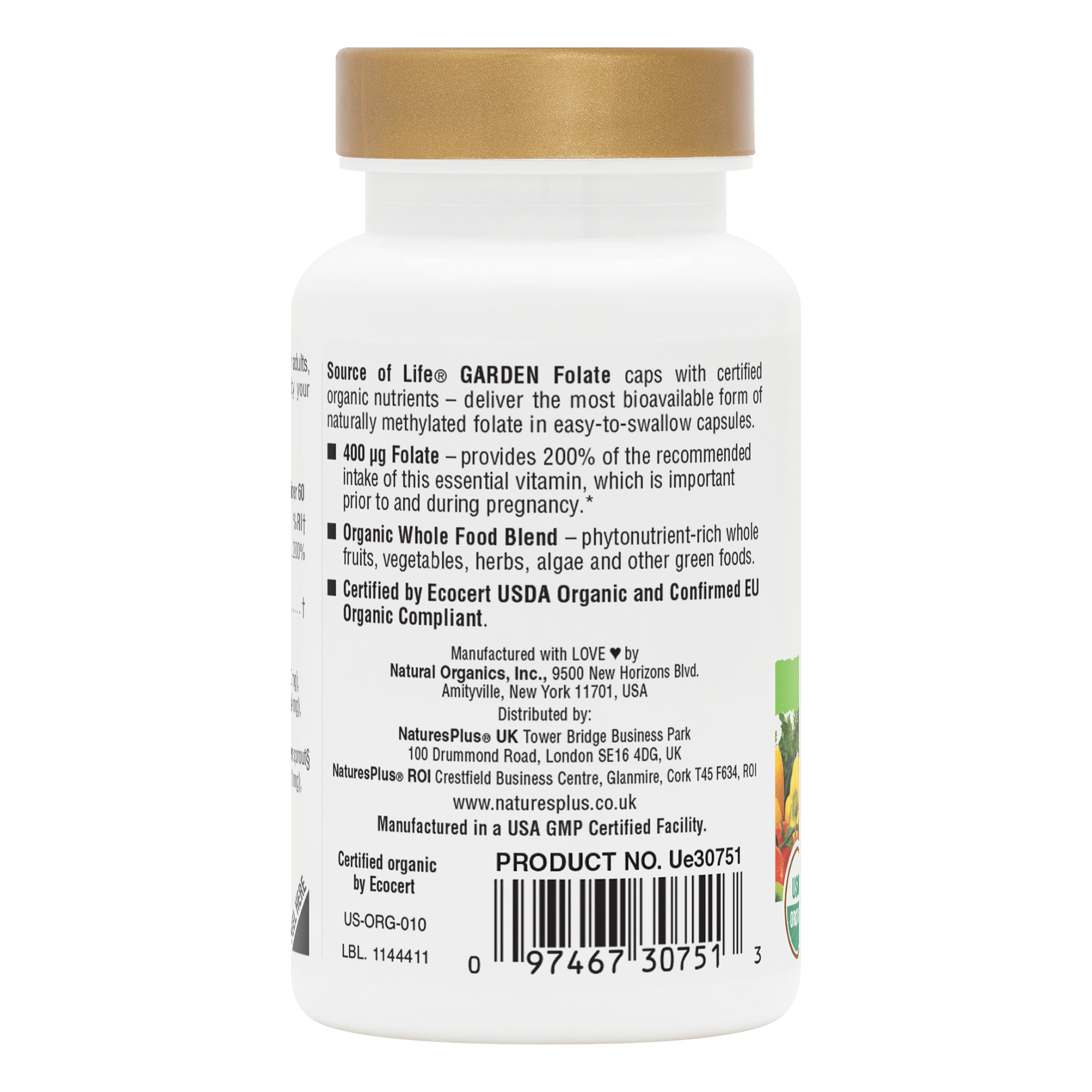 Source of Life® Garden Folate Capsules