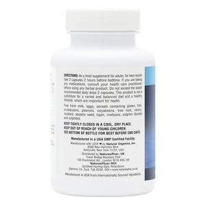 Second side product image of Magnesium NightTime Capsules containing Magnesium NightTime Capsules