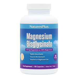 Frontal product image of Magnesium Glycinate Capsules containing 180 Count