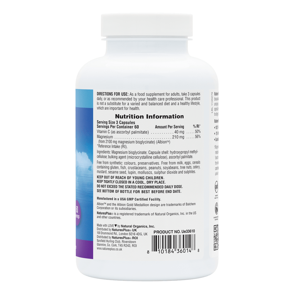 Nutricost Magnesium Glycinate Capsules - 180 Capsules, 210mg Per Serving, Non-GMO, Gluten Free, Made In USA