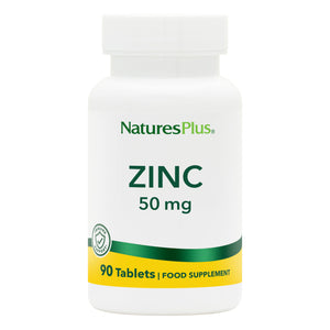 Frontal product image of Zinc 50 mg Tablets containing 90 Count
