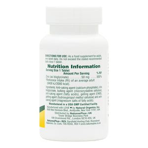First side product image of Zinc 50 mg Tablets containing 90 Count