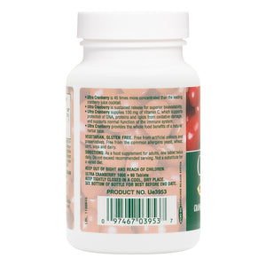 Second side product image of Ultra Cranberry 1000® Sustained Release Tablets containing 90 Count