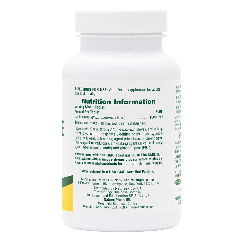 product image of Ultra Garlite® 1000 mg Sustained Release Tablets containing Ultra Garlite® 1000 mg Sustained Release Tablets