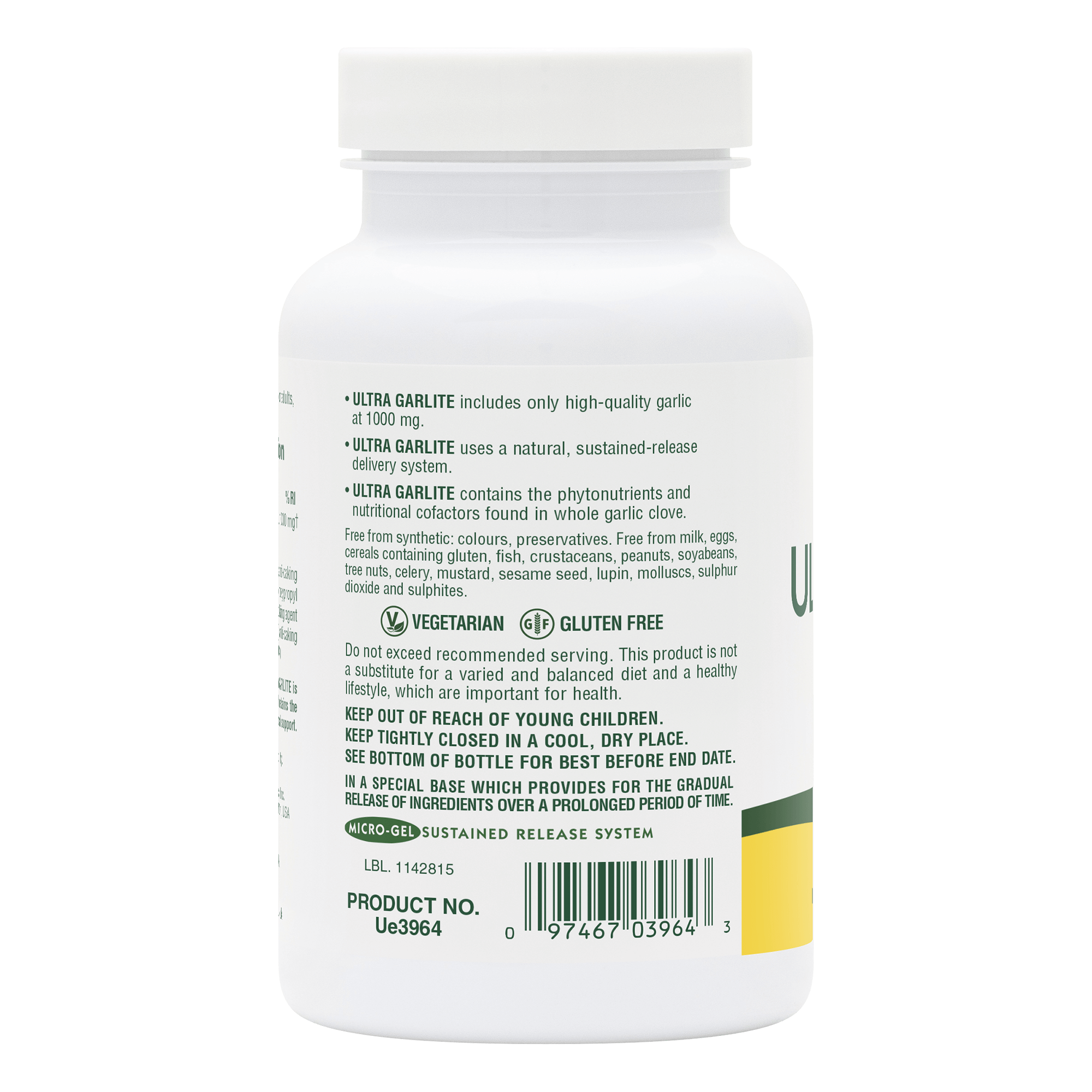 Ultra Garlite® 1000 mg Sustained Release Tablets