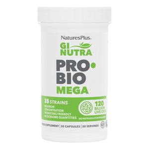 Frontal product image of GI NUTRA™ ProBio Mega containing GI NUTRA™ ProBio Mega