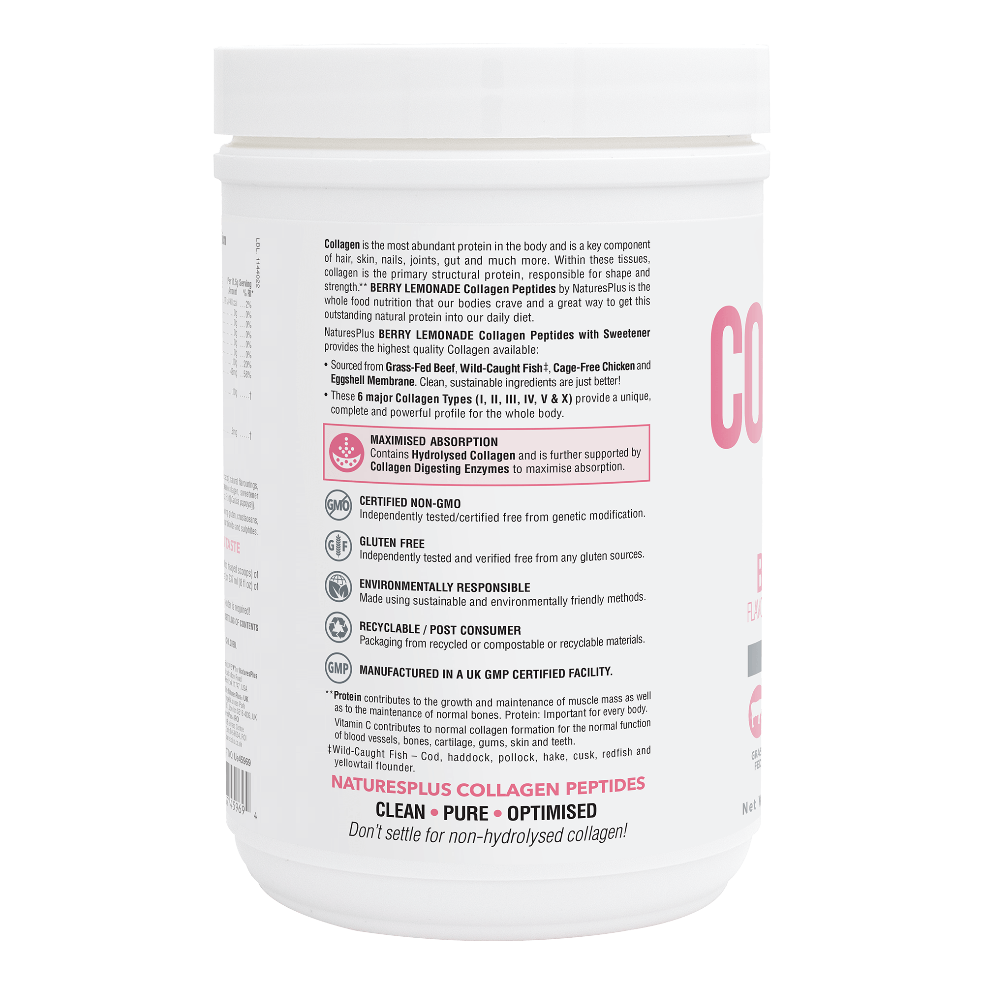 Collagen Peptides Berry Lemonade