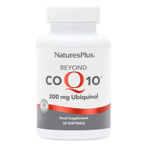 Frontal product image of Beyond CoQ10® 200 mg Softgels containing 30 Count