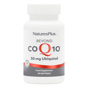 Frontal product image of Beyond CoQ10® 50 mg Softgels containing 30 Count