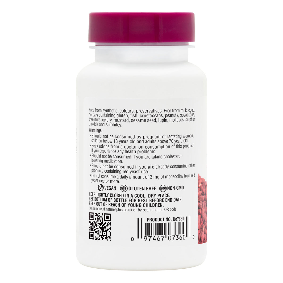 product image of Herbal Actives Red Yeast Rice Extended Release Tablets containing 30 Count