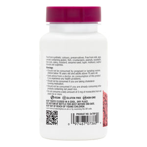 Second side product image of Herbal Actives Red Yeast Rice Extended Release Tablets containing 30 Count