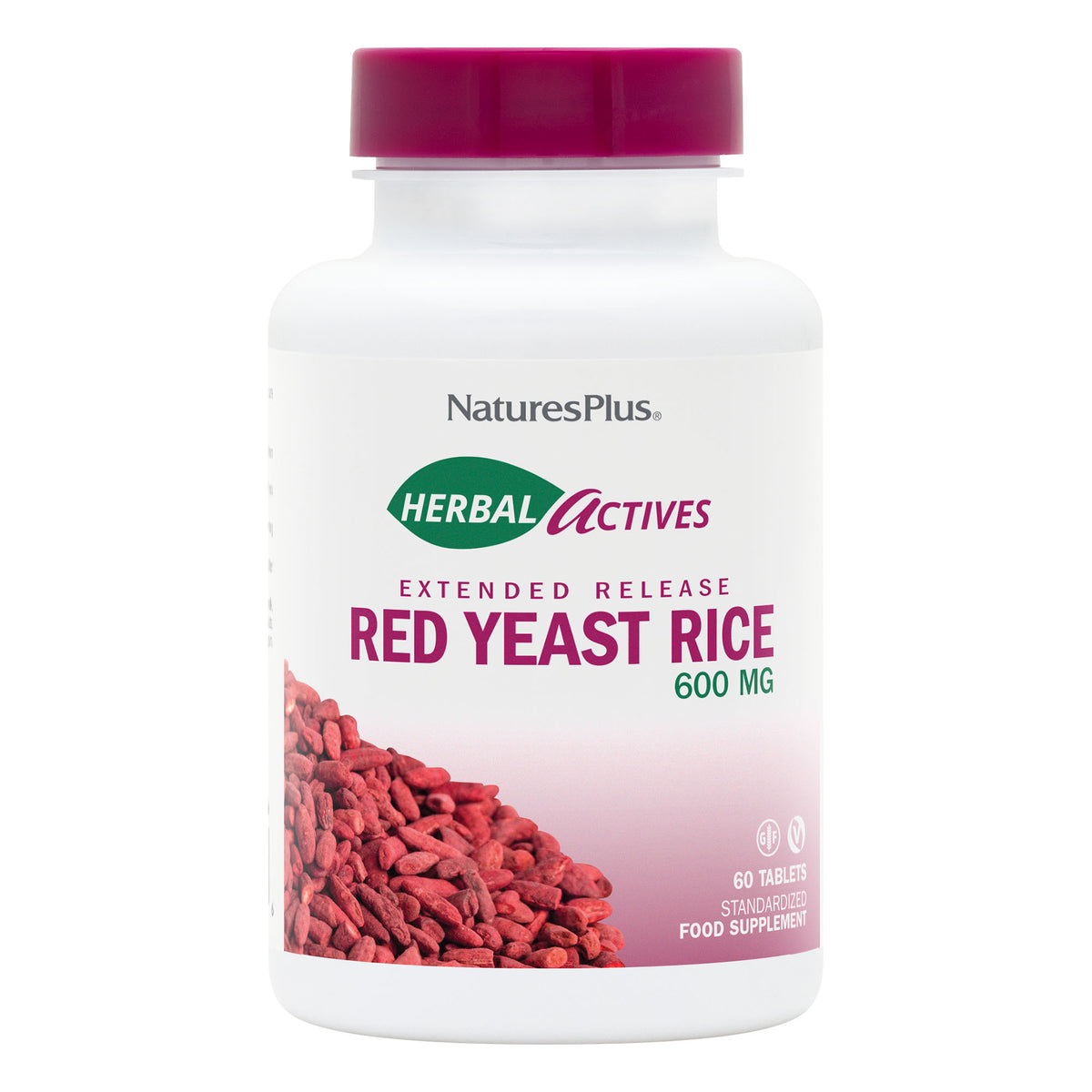 product image of Herbal Actives Red Yeast Rice Extended Release Tablets containing 60 Count