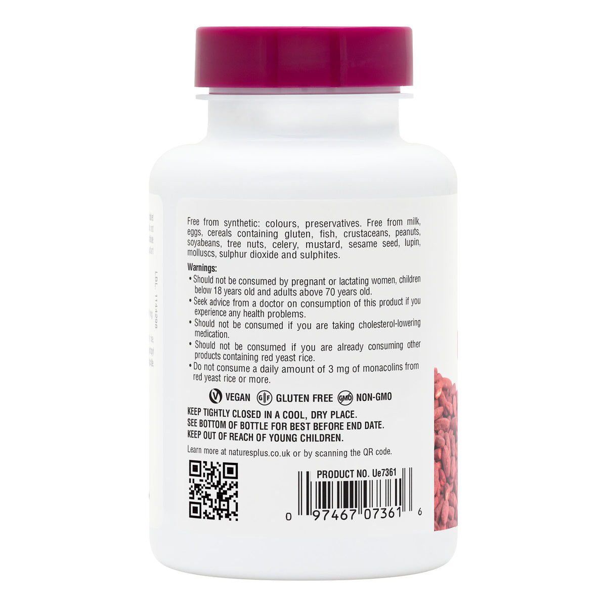 product image of Herbal Actives Red Yeast Rice Extended Release Tablets containing 60 Count