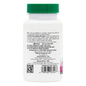 Second side product image of Herbal Actives ImmunActin® Zinc Lozenges containing 60 Count