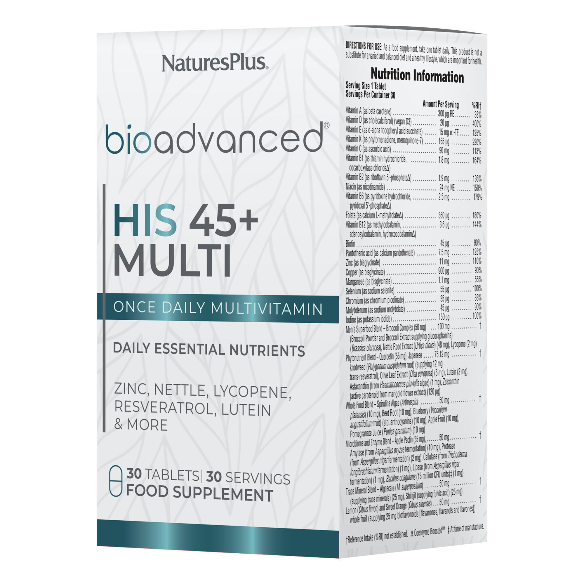NaturesPlus® BioAdvanced His 45+ Multi