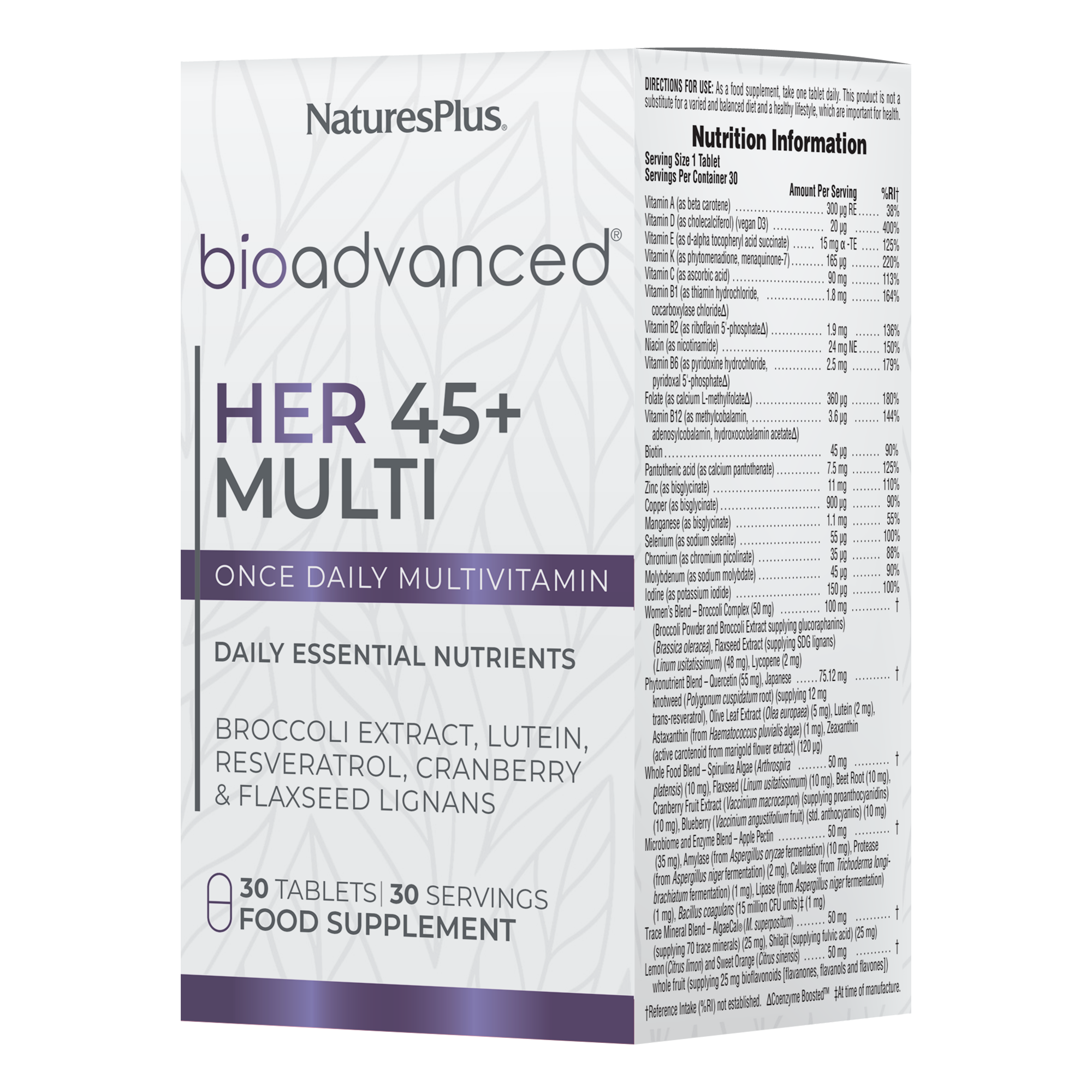 NaturesPlus® BioAdvanced Her 45+ Multi