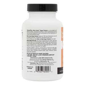 Second side product image of KetoLiving™ Sugar Control Capsules containing 90 Count