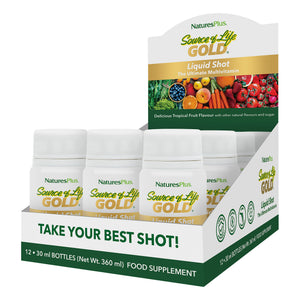 Frontal product image of Source of Life® GOLD Multivitamin Liquid Shot containing Source of Life® GOLD Multivitamin Liquid Shot