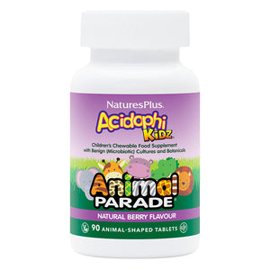 Frontal product image of Animal Parade® AcidophiKidz® Childrens Chewables containing Animal Parade® AcidophiKidz® Childrens Chewables