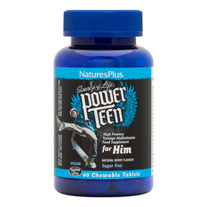 Frontal product image of Source of Life® POWER TEEN® For Him Chewables containing Source of Life® POWER TEEN® For Him Chewables