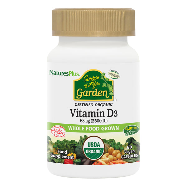 Source of Life Garden Vitamin D3 2500 IU Capsules NaturesPlusUK