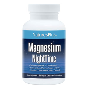 Frontal product image of Magnesium NightTime Capsules containing Magnesium NightTime Capsules