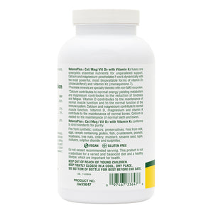 Second side product image of Calcium/Magnesium/Vitamin D3 with Vitamin K2 Tablets containing 180 Count