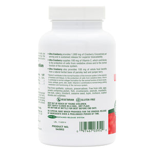 Second side product image of Ultra Cranberry 1000® Sustained Release Tablets containing 120 Count