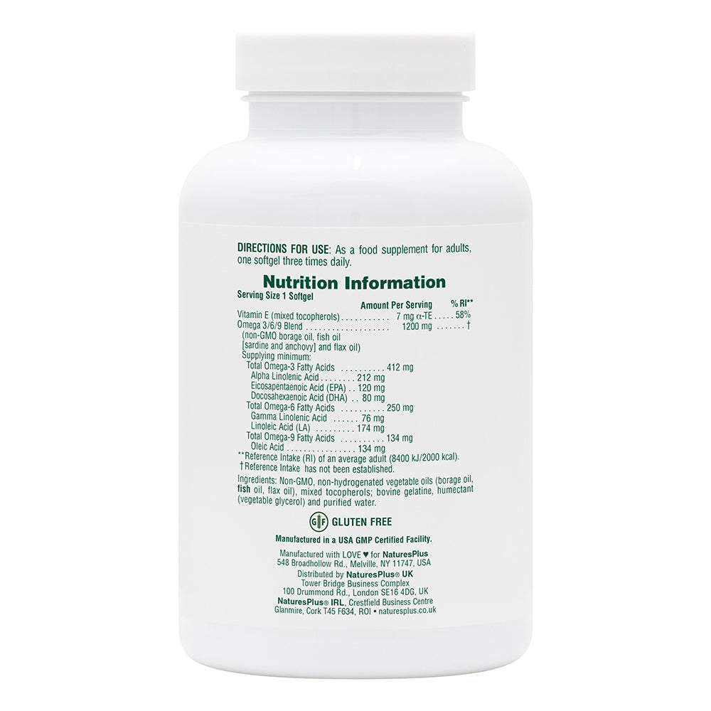 product image of Ultra Omega 3/6/9 Softgels containing 90 Count