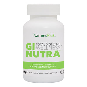 Frontal product image of GI NUTRA® Bi-Layered Tablets containing 90 Count