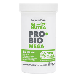 Frontal product image of GI NUTRA® Probiotic Mega containing GI NUTRA® Probiotic Mega